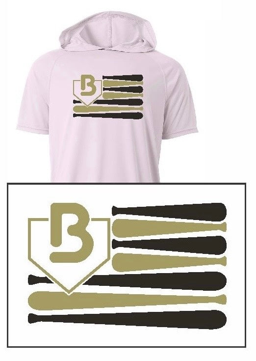 Baseball/Bat Flag Shirt (White)