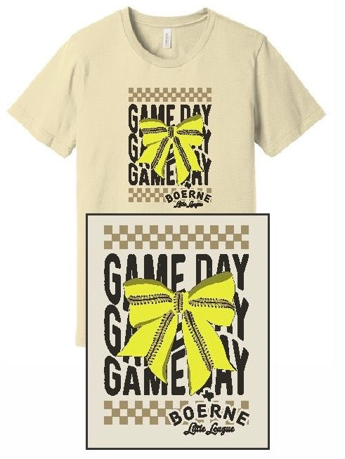 Softball Game Day Bow Shirt