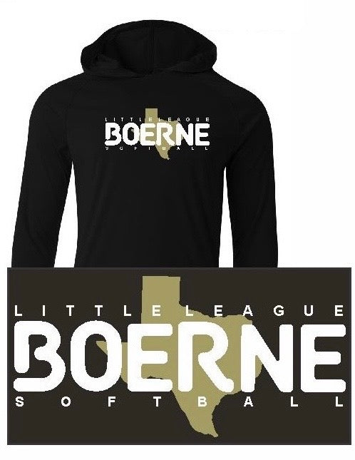 Softball Long-Sleeve Performance Hoodie (Black)