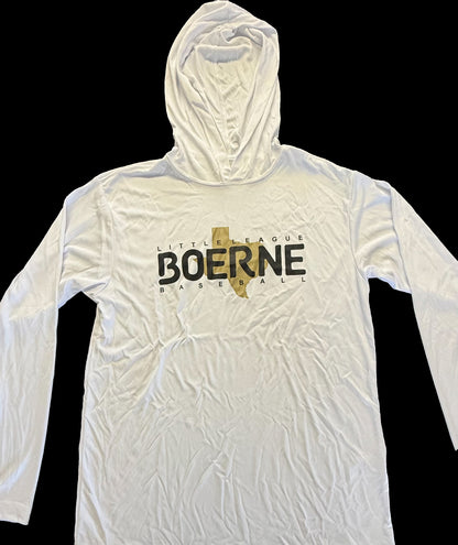 Baseball Long-Sleeve Performance Hoodie (White)
