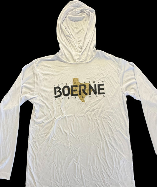 Baseball Long-Sleeve Performance Hoodie (White)