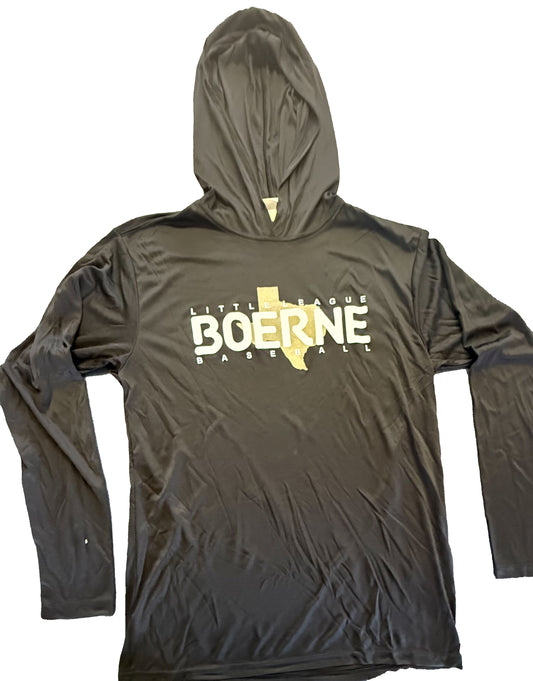 Baseball Long-Sleeve Performance Hoodie (Black)