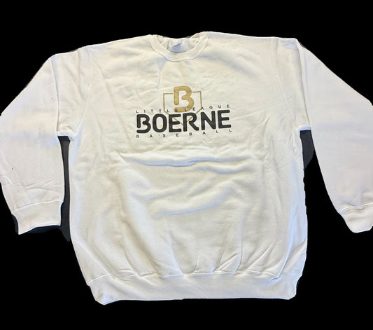 Homeplate Baseball Long-Sleeve Sweatshirt (White)