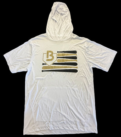 Baseball/Bat Flag Shirt (White)